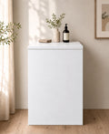 Módulo de cocina ESSENTIAL de cartón, de 60 cm de ancho, con frente blanco liso y tapa superior blanca