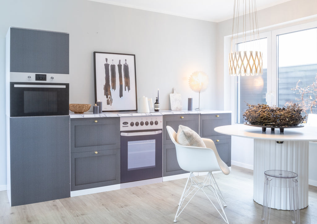 Módulo LEEVI antracita – ejemplo de uso en Home Staging