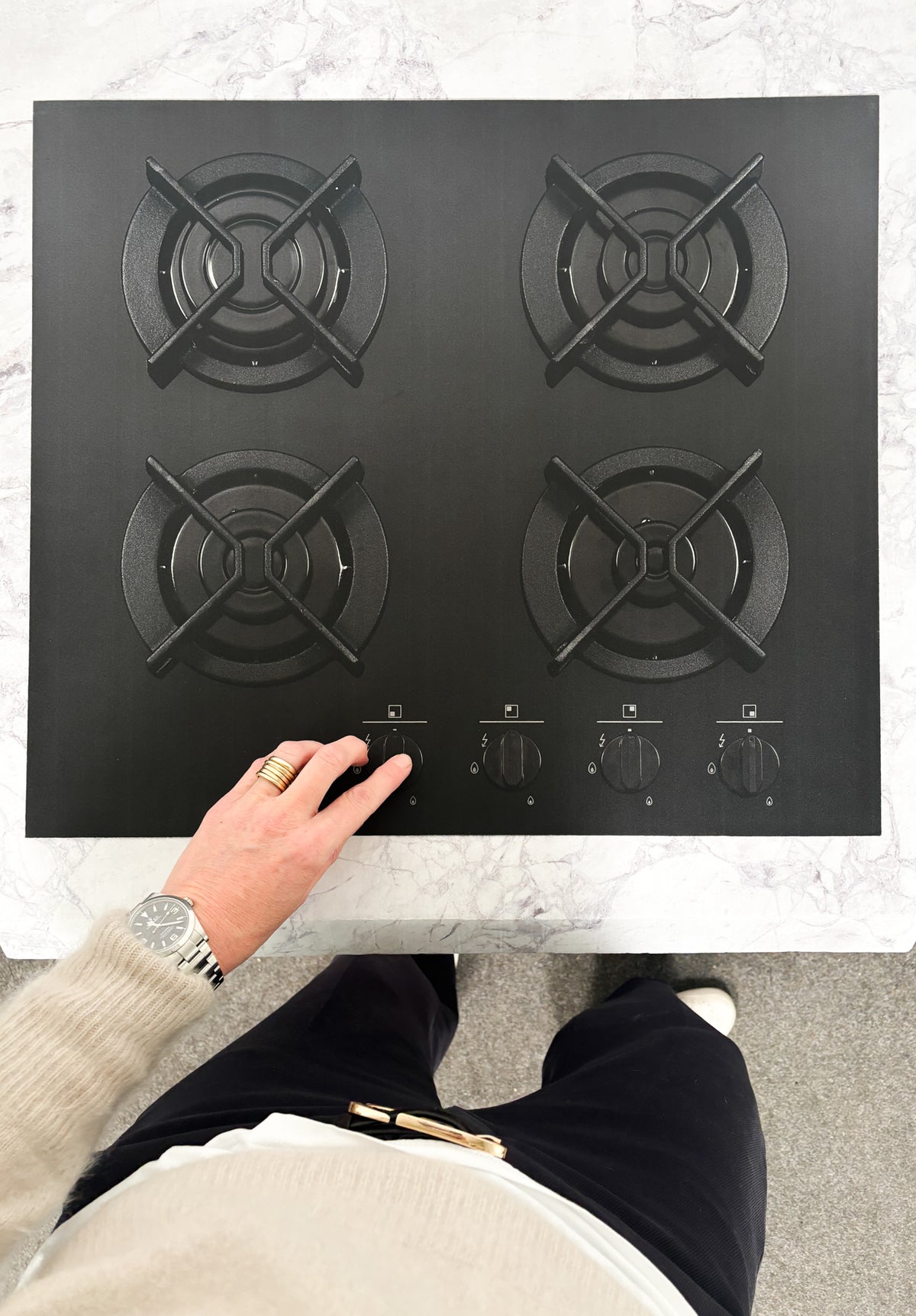 Réplica de placa de cocción para cocinas de cartón de Home Staging