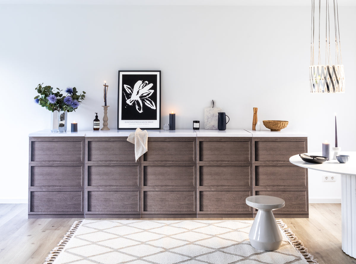 Módulo KARLSSON efecto madera – ejemplo de uso en Home Staging