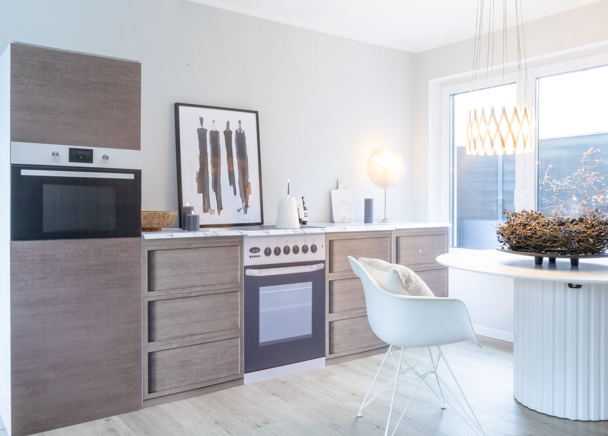 Módulo de cocina KARLSSON efecto madera para Home Staging