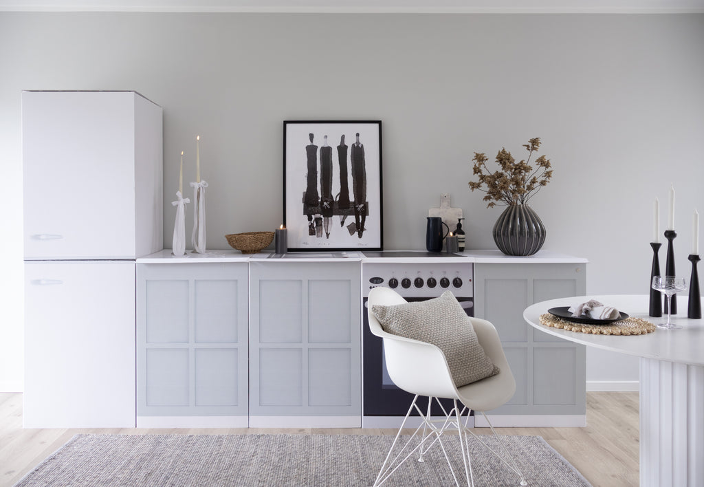 réplica de frigorífico FREEZEBERT para cozinhas de cartão para Home Staging