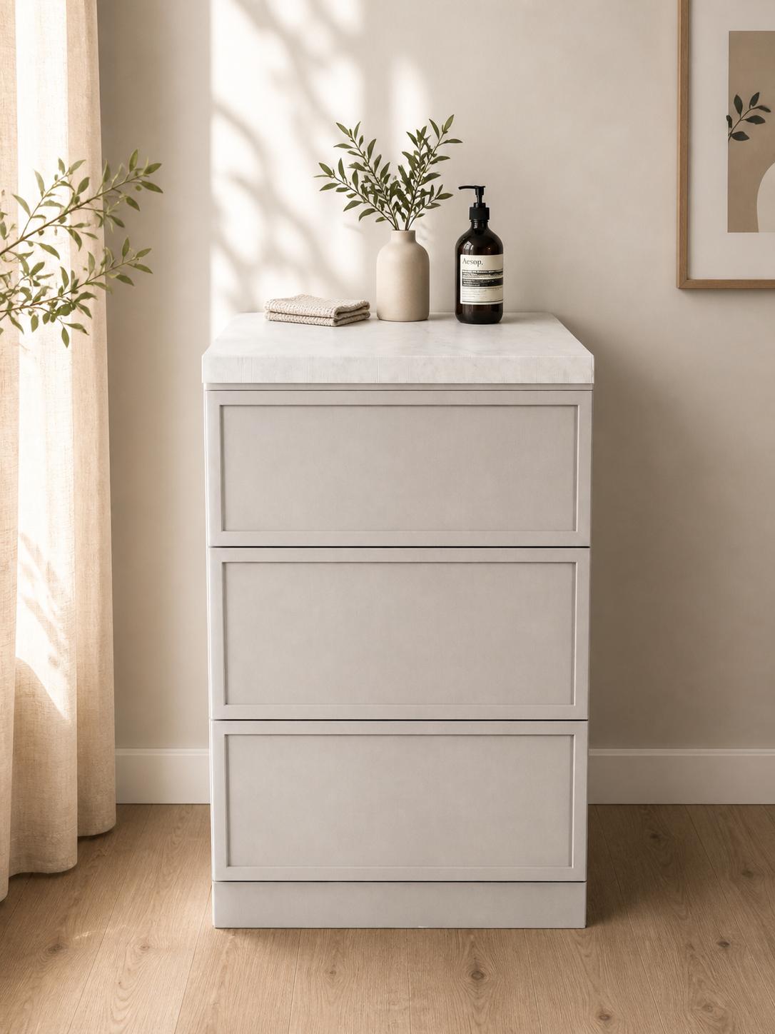 Módulo de cocina AIK en beige para Home Staging