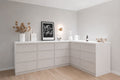 Cocina de cartón en L 240 × 180 cm para Home Staging